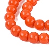 Opaque Solid Color Glass Beads Strands GLAA-T032-P6mm-M-3