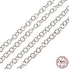 Anti-Tarnish Rhodium Plated 925 Sterling Silver Round Cable Chains STER-F052-10P-3