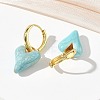 Brass Enamel Dangle Hoop Earrings for Women KK-CBA760A-06G-03-3