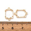 Rectangle Brass Connector Cabochon Settings KK-NH0007-04KCG-3