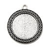 Tibetan Style Zinc Alloy Pendant Cabochon Settings TIBEP-M004-08AS-RS-1
