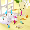 12Pcs 6 Colors Transparent Resin & Walnut Wood Big Pendants RESI-TA0003-44-8