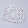 Faceted(32 Facets) Glass Round Beads Strands X-EGLA-J042-8mm-12-2