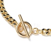 Brass Curb Chain Bracelets BJEW-JB05507-03-3