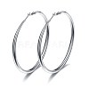 Brass Hoop Earrings EJEW-BB35268-S-1