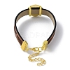 Alloy Flat Round Link Bracelet Settings fit for Cabochons FIND-M009-01G-3