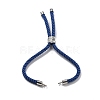 Twisted Nylon Cord Silder Bracelets DIY-B066-03P-10-2