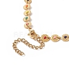 Colorful Enamel Flower Link Chain Necklace NJEW-JN04233-3