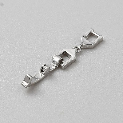 Brass Fold Over Clasps KK-WH20001-09P-1