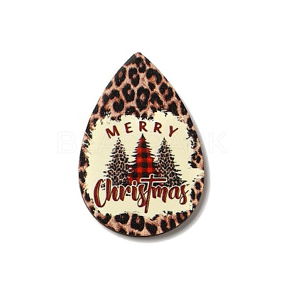 Single Face Printed Wood Big Pendants X-WOOD-H102-03E-1