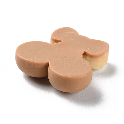 Cartoon Opaque Resin Cherry with Bowknot Cabochons RESI-Q218-01E-1