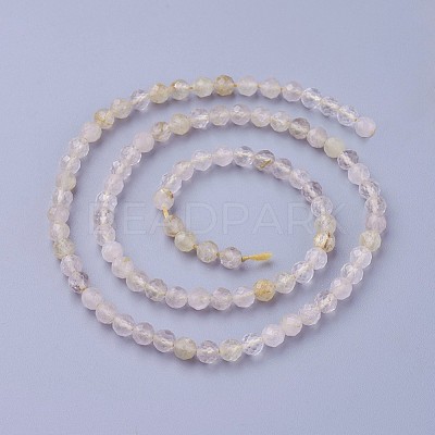 Natural Gold Rutilated Quartz Beads Strands X-G-F619-10A-4mm-1