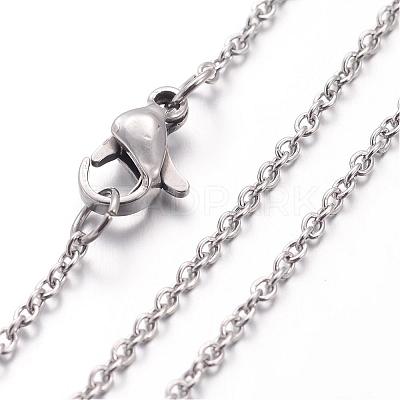 Non-Tarnish 304 Stainless Steel Necklace MAK-K004-18P-1
