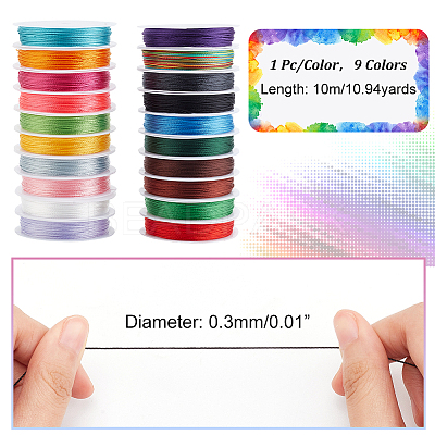 20 Rolls 20 Colors Polyester Round Thread OCOR-PH0002-64B-1