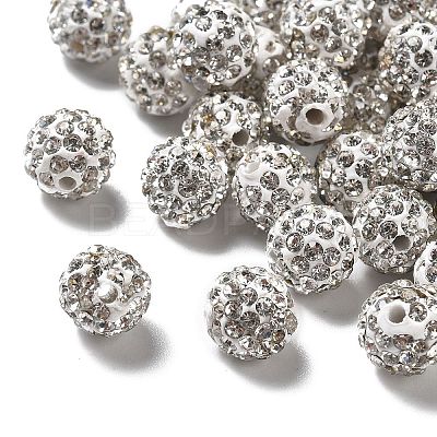 Pave Disco Ball Beads X1-RB-A130-10mm-9-1