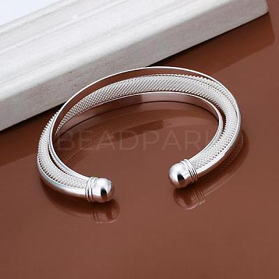 Trendy Brass Cuff Bangles For Women BJEW-BB12228-1