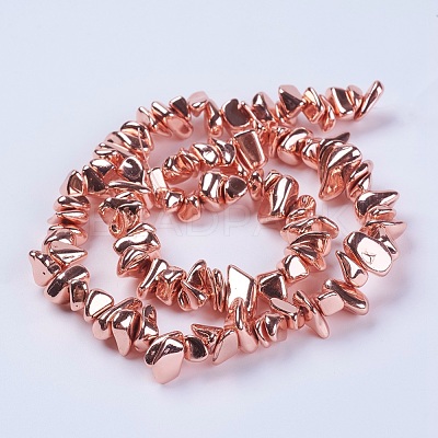 Electroplate Non-magnetic Synthetic Hematite Beads Strands G-K250-03A-RG-1