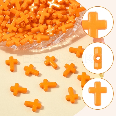 200Pcs Opaque Acrylic Beads SACR-FS0001-39A-1