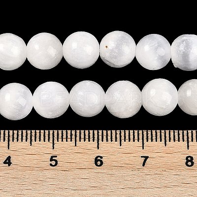 Natural Selenite Beads Strands X-G-G167-A02-01-1