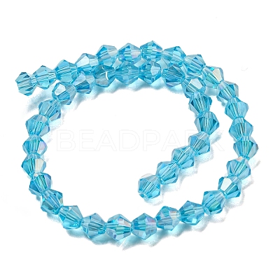 Electroplate Glass Beads Strands EGLA-Q118-6mm-B05-1