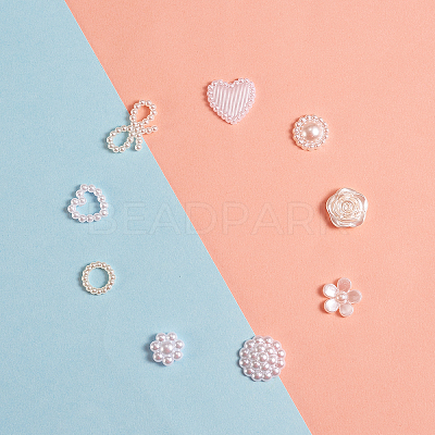 ABS Plastic Imitation Pearl Cabochons OACR-CJ0001-08-1