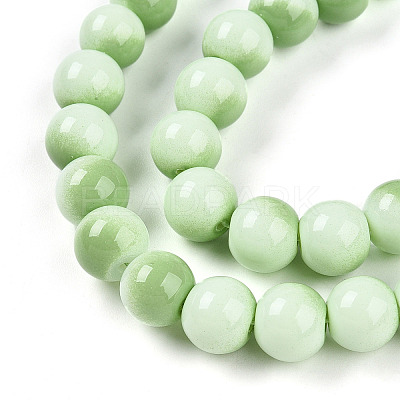 Baking Paint Glass Beads Strands DGLA-N012-10mm-04-1