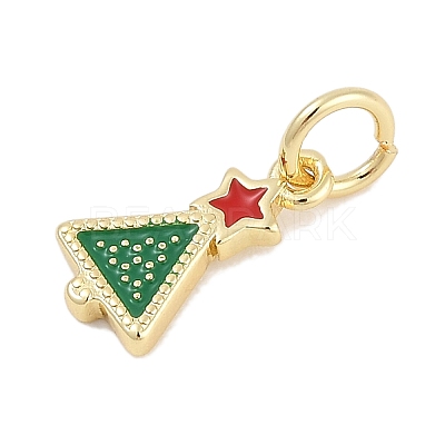 Brass Enamel Charms KK-Q028-43G-1