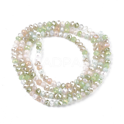 Electroplate Glass Beads Strands X-EGLA-S192-001A-B03-1