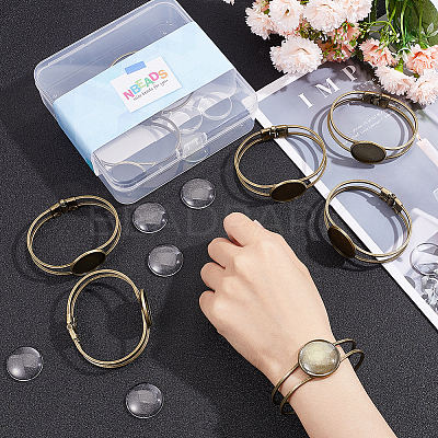 DIY Blank Dome Bangle Making Kit DIY-NB0008-11-1