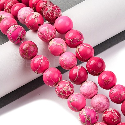 Dyed Natural Regalite/Imperial Jasper/Sea Sediment Jasper Beads Strands G-B124-C03-02-1