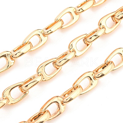 Alloy Teardrop Link Chains LCHA-K001-02G-1