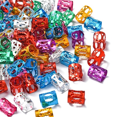 200Pcs Aluminum Dreadlocks Beads Hair Decoration ALUM-YW0001-04-1