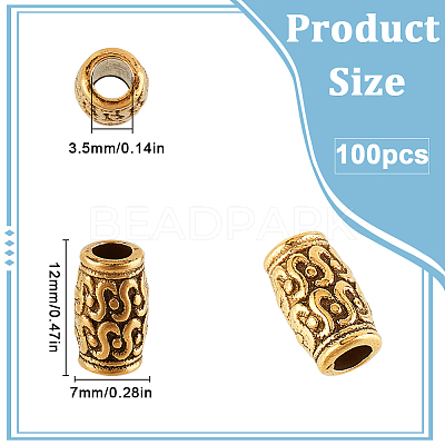 100Pcs Tibetan Style Zinc Alloy Beads FIND-SP0001-95B-1