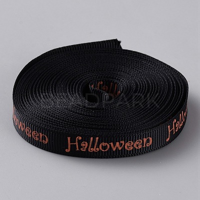 Halloween Polyester Ribbons OCOR-WH0120-29B-1