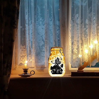 PVC Lamp Film for DIY Colorful Light Hanging Lamp Frosted Glass Jar DIY-WH0505-004-1