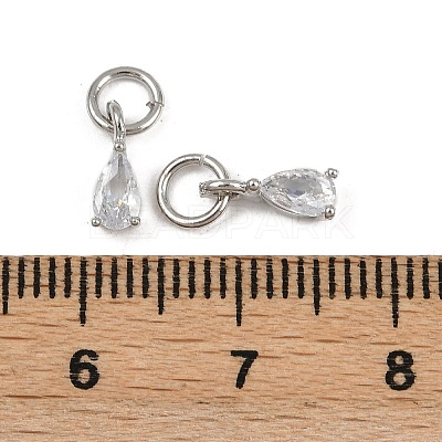 Brass Micro Pave Cubic Zirconia Pendants KK-Z120-05P-04-1