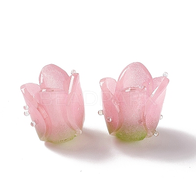 Tulip Opaque Acrylic Beads X-SACR-G022-01A-1
