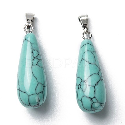 Synthetic Turquoise Pendants G-F707-12-1