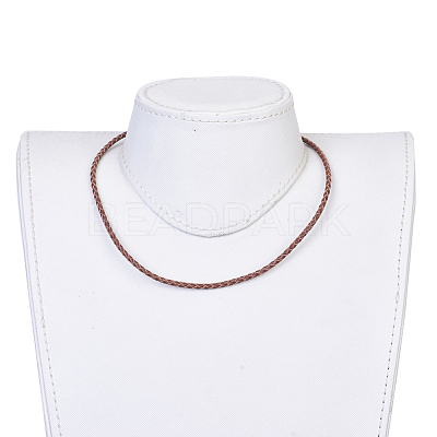 Leather Braided Cord Wrap Bracelets/Necklaces BJEW-JB03918-02-1