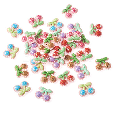 30Pcs Opaque Resin Cabochons RESI-TA0005-79B-1