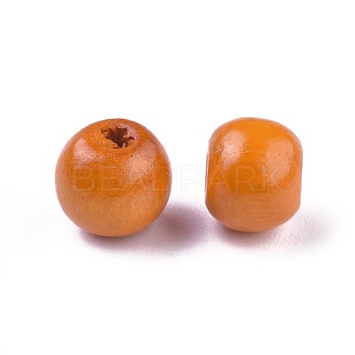Dyed Natural Wood Beads WOOD-Q006-8mm-09-LF-1