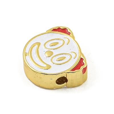 Rack Plating Brass Enamel Beads KK-U029-22G-03-1