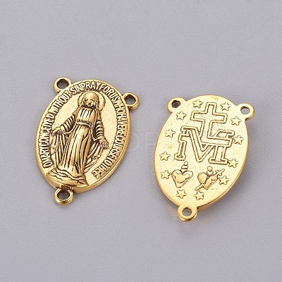 Tibetan Style Oval with Virgin Holy Rosary Center Pieces Chandelier Links LS-GLF0961Y-NF-1