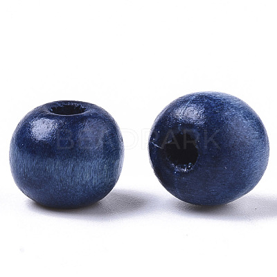 Dyed Natural Wood Beads WOOD-Q006-10mm-14-LF-1-1