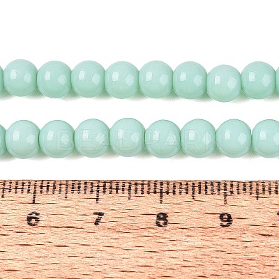 Opaque Solid Color Glass Beads Strands GLAA-T032-P6mm-21-1