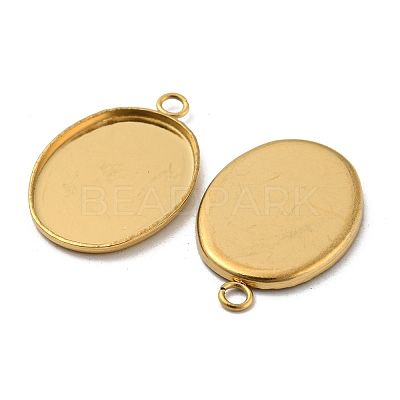 Ion Plating(IP) 304 Stainless Steel Pendant Cabochon Settings STAS-H378-06G-1
