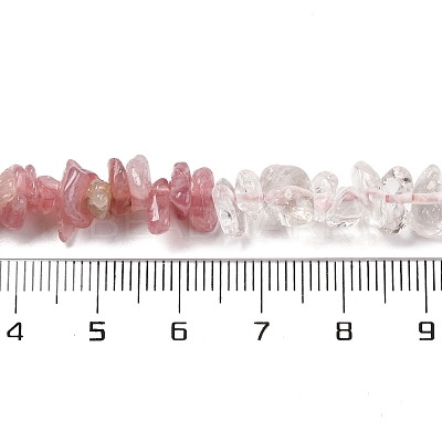 Natural Quartz Crystal & Rose Quartz Beads Strands G-L610-A15-01-1