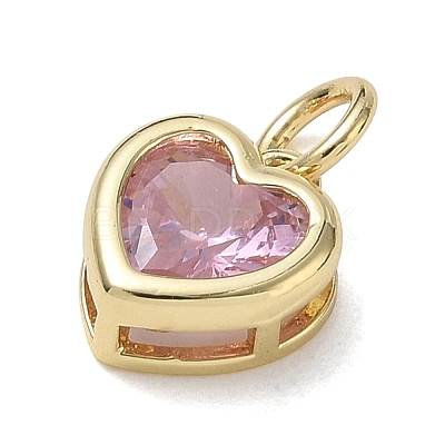 Brass Pave Cubic Zirconia Charms KK-CBA56EF-31G-03-1