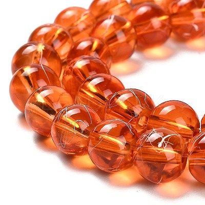 Drawbench Transparent Glass Beads Strands GLAD-Q012-8mm-13-1