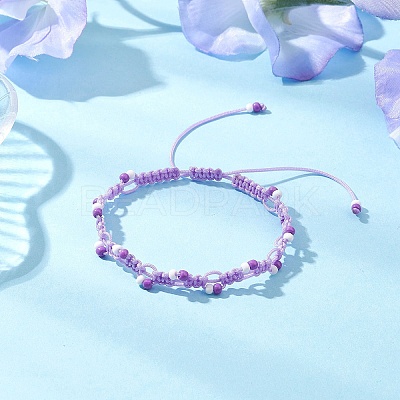 Adjustable Nylon Cord Braided Bead Bracelets BJEW-MZ00163-04-1